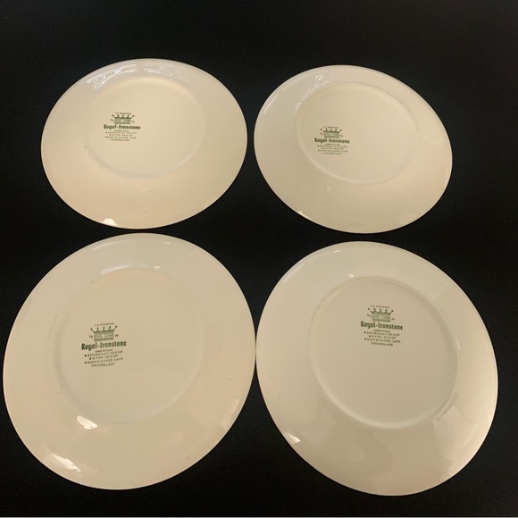 VTG MCM Elegant Black and White, China Dinner Plates LA MANCHA. Set of 4. - Picture 4 of 11